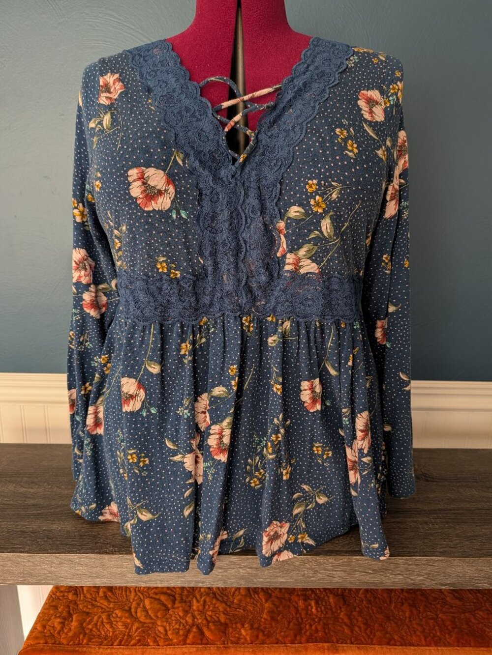 Torrid Blue top Size 2